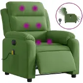 Syfax Fauteuil de massage électrique vert clair velours