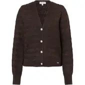 More & more Cardigan 'Ajour' brun foncé