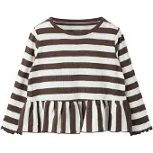 Name it T-Shirt 'NMFNILJE' marron / blanc