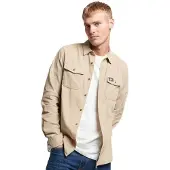 Superdry Homme Chemise Trailsman Velours Côtelé Coupe Décontractée Beige Taille: L