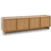 Selsey Yasumi - Meuble TV, aspect bois d'érable, 195 cm