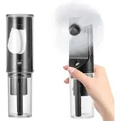 Vendos85 Ventilateur portable brumisateur rechargeable 4 vitesses Noir