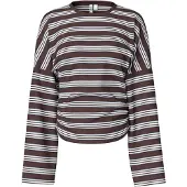 Pieces T-shirt marron / blanc