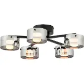 Eglo COPILLOS, 5 ampoules, LED, 3000 K, 750 lm, IP20, Noir, Transparent
