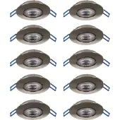 Eglo , lot de 10 spots LED encastrables Cedrez, diamètre 9 cm, spots de plafond extra-plats, projecteurs de plafond avec commutateur à bascule, lumière blanc chaud, blanc neutre, blanc froid