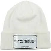 John Hatter & Co Why So Serious? Beanie Blanc L
