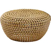 Wohnling Table basse en aluminium doré 60x60x30 cm table de salon métal rond |
