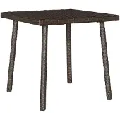 vidaXL Table basse de jardin rectangulaire brune 40x40x37 cm Poly rotin