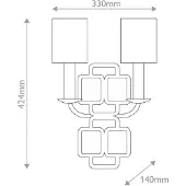 HINKLEY Applique Murale , Sabina, dimmable, Noir, Salon / séjour, Métal, Moderne