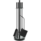 vidaXL set de 5 outils pour cheminée 18x66 cm acier