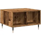 vidaXL Table basse imitation vieux bois 60x50x36,5 cm Bois composite