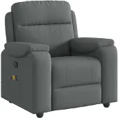 vidaXL Fauteuil de massage gris foncé Tissu