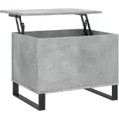 vidaXL Table basse gris béton 60x44,5x45 cm Bois composite