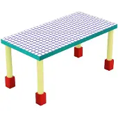 Seletti Table à manger Supertable à grille bleue