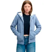 Superdry Signature Embroidered Borg Full Zip Sweatshirt Bleu 2XS Femme