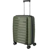 Travelite Air Base, Valise à roulettes, Coque rigide, Vert olive, Café, Petite, 4 roues