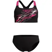 Speedo Medley Logo Racerback Bikini Noir 13-14 Years Fille