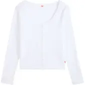 Levi's Austen Button Long Sleeve T-shirt Blanc S Femme
