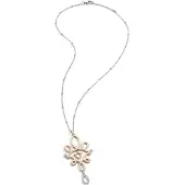 Morellato Collier - - SAAJ17 - Acier plaqué or rose - Verre blanc - Fermoir sécurisé