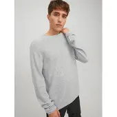 Jack & Jones Pull-over 'Hill' gris clair
