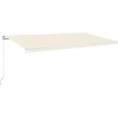 vidaXL Store banne rétractable avec LED 600x300 cm Crème