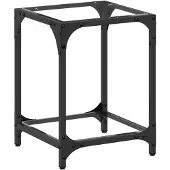 vidaXL Table basse avec plateau en verre Transparent 30x30x40 cm Acier