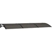 vidaXL Auvent de porte Noir 300x100 cm Polycarbonate
