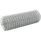 vidaXL Grillage pour volière acier galvanisé 25x0,5 m argenté