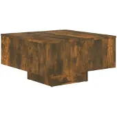 vidaXL Table basse chêne fumé 60x60x31,5 cm bois composite