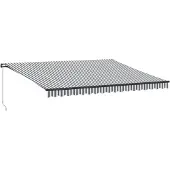 vidaXL Store manuel anthracite et blanc 450x350 cm