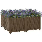 vidaXL Lit surélevé 80x80x38 cm Polypropylène