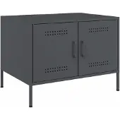 vidaXL Table basse anthracite 68x50x50,5 cm Acier
