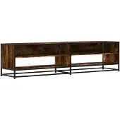 vidaXL Armoire TV chêne fumé 180,5x40x46 cm Bois composite