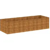 vidaXL Lit surélevé 290x100x69 cm acier corten