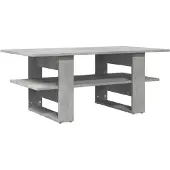 vidaXL Table basse gris béton 102x55x42 cm Bois composite