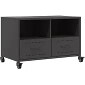 vidaXL Armoire TV noire 68x39x43,5 cm Acier