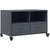 vidaXL Armoire TV anthracite 68x39x43,5 cm Acier