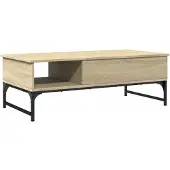 vidaXL Table basse chêne Sonoma 100x50x35 cm Bois composite et métal