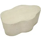 Dmora Sefrou - Table de Salon, 62x48x100h cm Blanc Crème