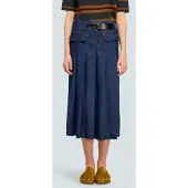 Semicouture pour femme. Y6WY29 Jupe Carla bleue (28), Casuel, Coton, Denim