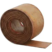 Relaxdays Bordure de pelouse , 5 m x 15 cm, métal, aspect rouillé, en rouleau, bordure de parterre flexible, bordure pour parterres et pelouse, marron