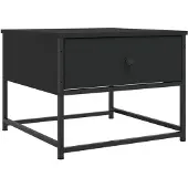 vidaXL Table basse noire 51x51x40 cm Bois composite