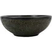 vidaXL Vasque à poser Noir Rond Ø41x14 cm Céramique