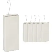 Relaxdays Humidificateurs pour radiateurs, lot de 6, diffuseurs d'eau pour radiateurs, à suspendre, en céramique, humidificateurs d'intérieur, couleur crème