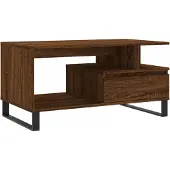 vidaXL Table basse marron imitation chêne 90x49x45 cm Bois composite