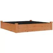 vidaXL Lit surélevé avec insert Brun 120x120x25 cm Sapin massif