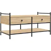 vidaXL Table basse chêne Sonoma 99x50x50 cm Bois composite