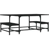 vidaXL Table basse noire 100x50,5x40 cm Bois composite