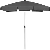 vidaXL Parasol de plage anthracite 180x120 cm