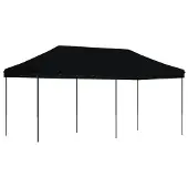 vidaXL Tente de réception pliable Pop-Up noire 580x292x315 cm